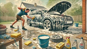 Wasting time washing your car at home