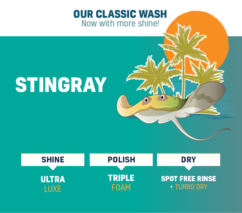 Glide Xpress Car Wash - Stingray Wash Package