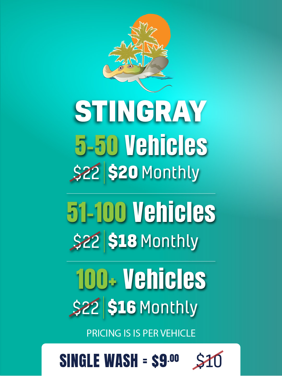 Glide Xpress Stingray Car Wash Fleet Discount